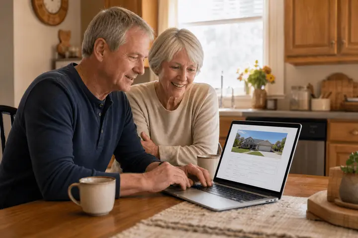 Tennessee couple filling out home selling form